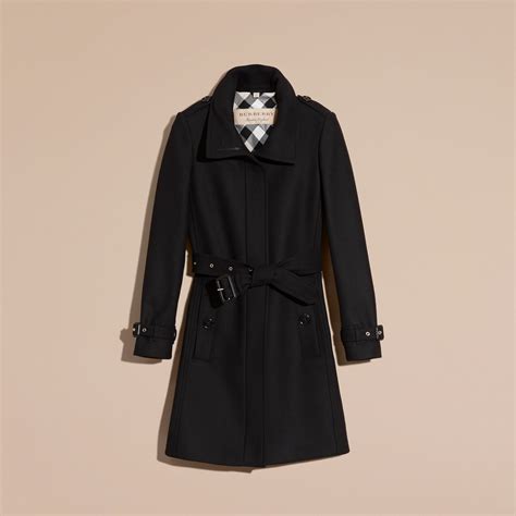 burberry cashmere funnel neck coat|Nylon Puffer Jacket in Black .